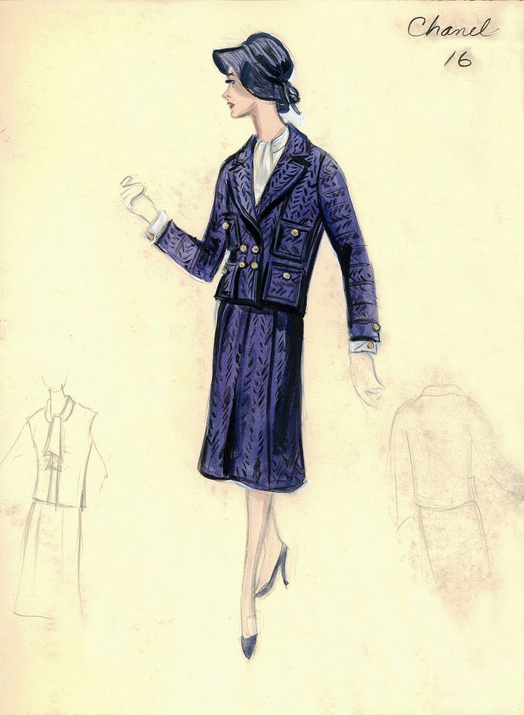 Chanel 1960 | Vintage CHANEL fashion sketches from the 1950s and 1960s