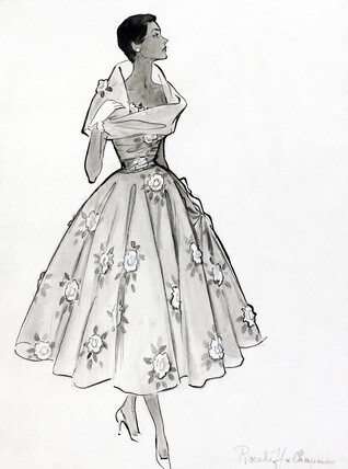 Vintage fashion sketch