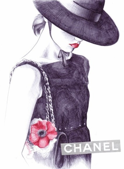 Chanel S/S 2010 | Lena Ker #fashion #illustration