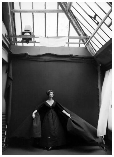 Suzy Parker in evening dress by Dior, photo by Richard Avedon, Paris studio, August 1956