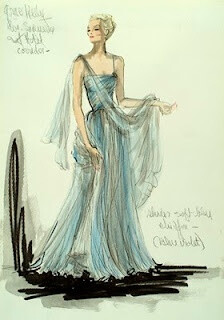 Edith Head sketch for Grace Kelly