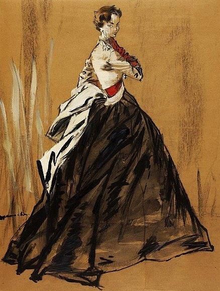 1955 Dior sketch by Jean Demarchy