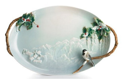 Franz Porcelain Chickadee Holiday Beginnings