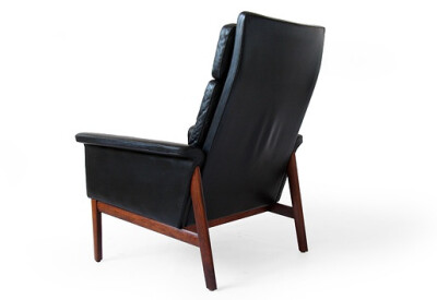 FINN JUHL FRANCE &amp;amp; SON LEATHER &amp;amp; ROSEWOOD EASY CHAIR