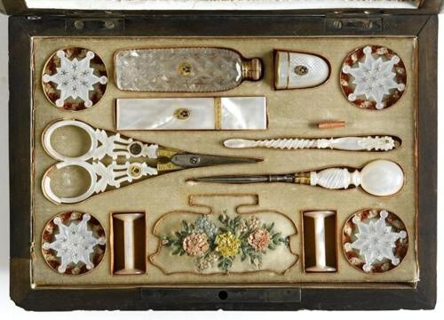 Mother of Pearl sewing tools. Palais Royal. The Palais Royal is in Paris ~ some of the most beautiful antique shops you can find ~ Epi