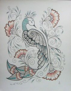 henna peacock....would love this style as a chinese pheonix