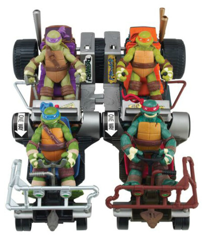 TMNT Patrol Buggy少年忍者神龟四轮轻便巡逻车 两只车nick正版