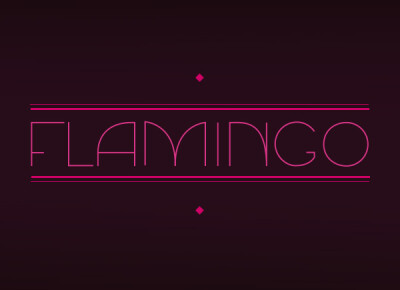 Flamingo by Gina Lodewijks in Showcase of Art Deco Typography