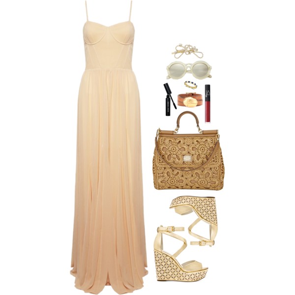 A fashion look from May 2014 featuring Alice + Olivia dresses, Michael Kors sandals and Dolce &amp;amp; Gabbana shoulder bags. Browse and shop related looks.