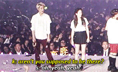 EXO with Krystal 我不羡慕 真的[gif]