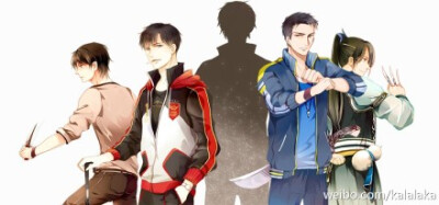 十区的新版头图，这边也发一下，从左到友依次是叶凡、叶修、顾老师、萧老板w