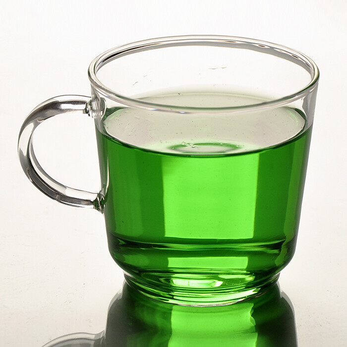 mxmade手工耐热透明玻璃杯咖啡杯牛奶杯带把杯子花茶杯260ml