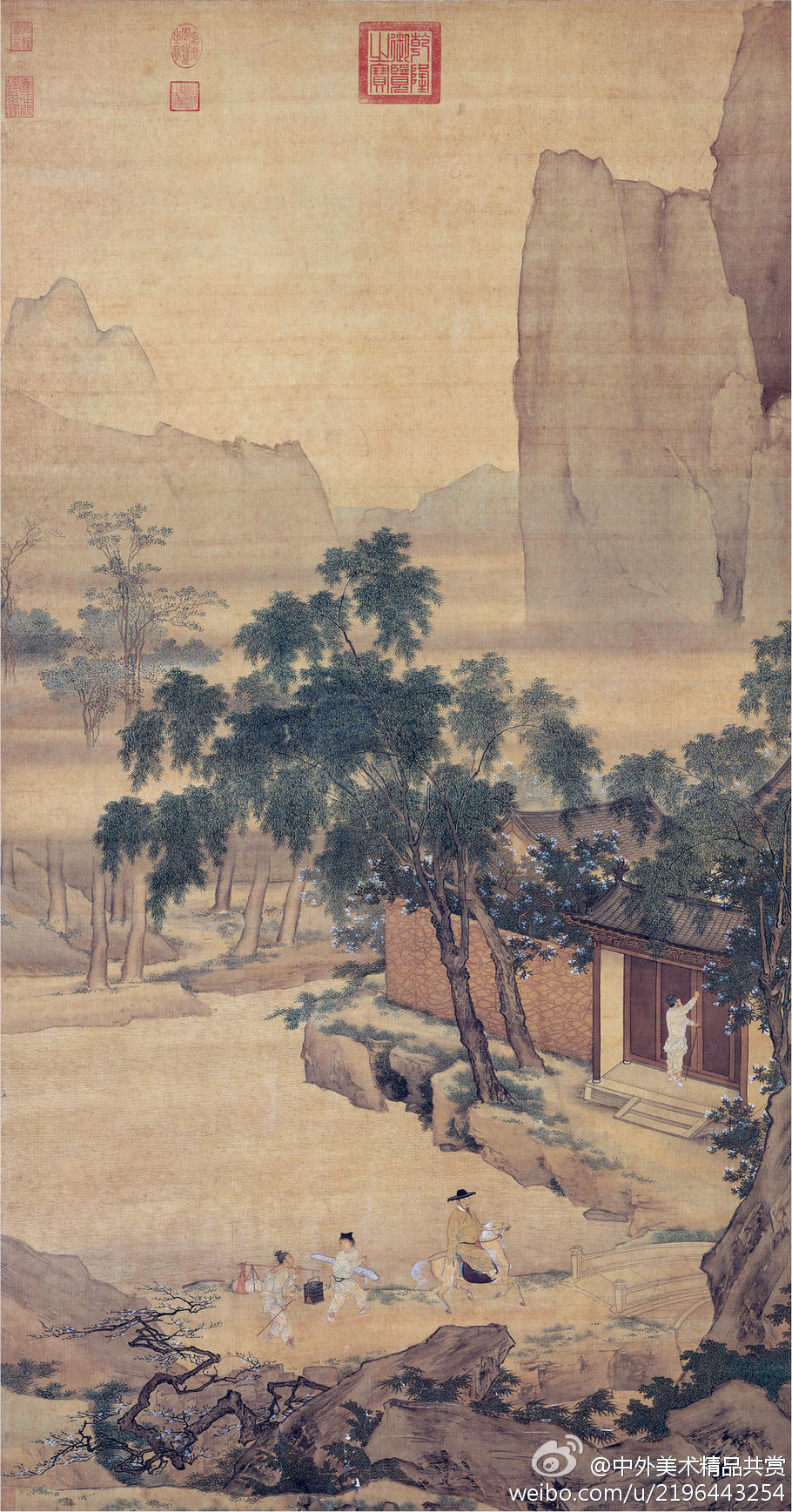 明 仇英《春遊晚歸圖》 —— 絹本設(shè)色，明代仇英國(guó)畫(huà)作品，現(xiàn)藏臺(tái)北故宮博物院。