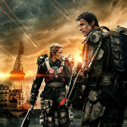 《明日边缘》（Edge of Tomorrow），2014年科幻动作片，由道格·里曼执导、汤姆·克鲁斯和艾米莉·布朗特主演，改编自2004年日本轻小说《杀戮轮回》。故事以神秘外星生物袭击地球为背景，汤姆·克鲁斯饰演的少校比尔·盖奇首次出战就“折戟沙场”惨烈牺牲，但他却由于某种不明原因重获新生。这种“时空轮回”不断重复，每一天他都在循环着由死向生的过程。在一次一次的生死循环中，比尔越来越了解敌人的特性，也越来越明了制敌方法，最终带领我们走向胜利。然而，事实仅此而已吗？