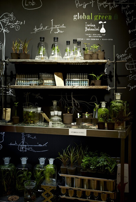 植物实验室 Retail shop inspiration | black chalk and greenery | azuma makoto -★-