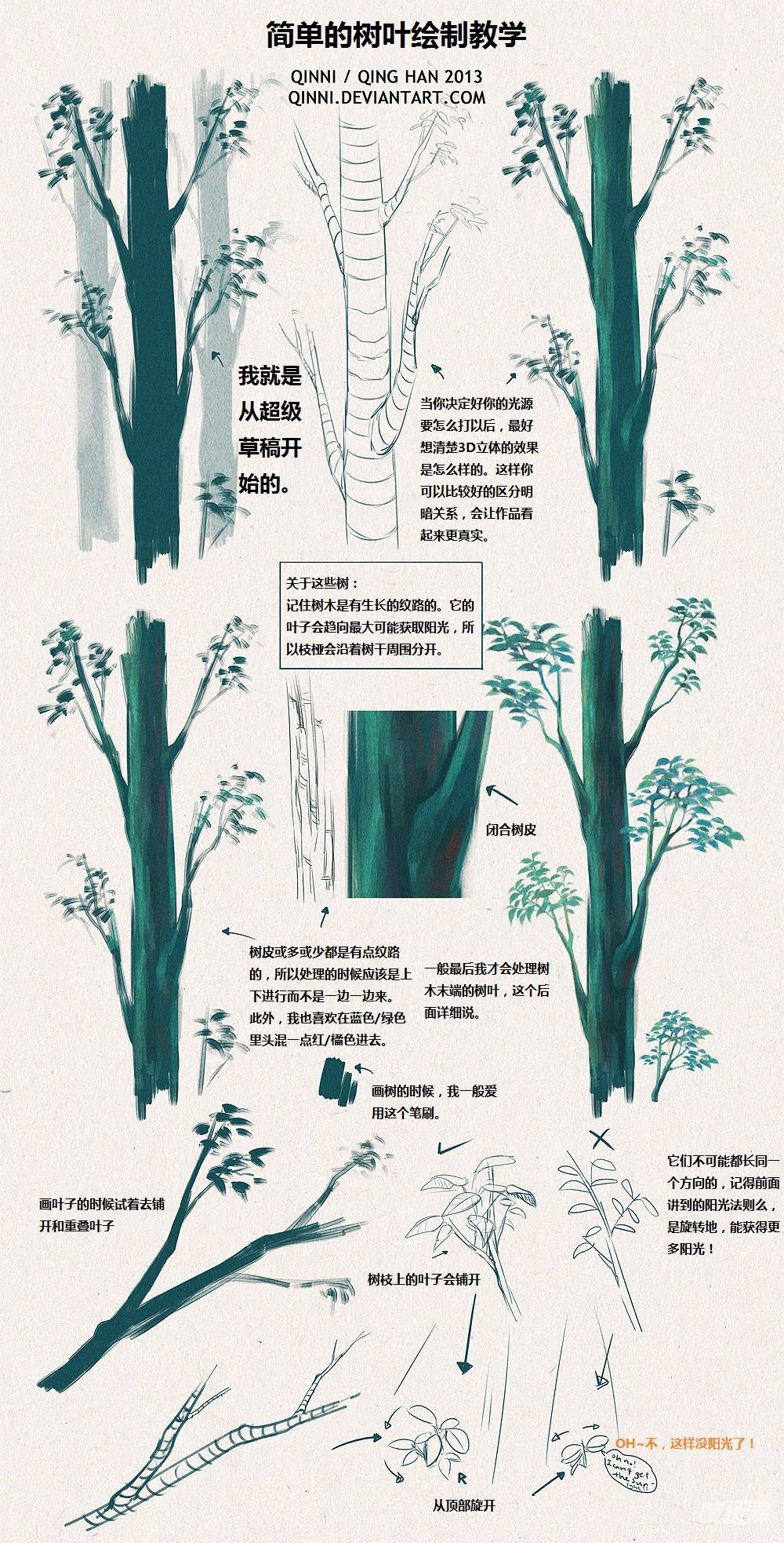 简单的树、叶教学