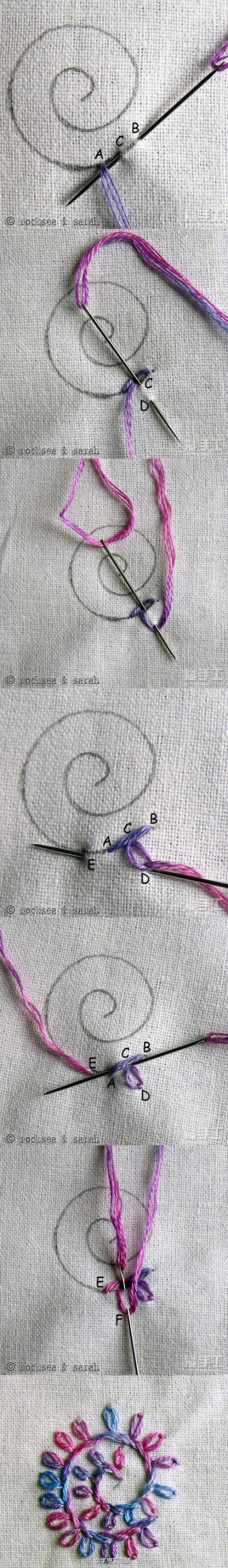 【9种花样刺绣针法】好漂亮，慢慢学