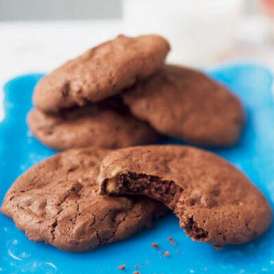 Mudslide Cookies Get your milk ready! A dash of coffe intensifies the luscious flavor of cocoa powder and three types of chocolate.