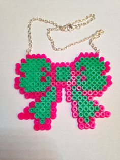 Cute kitsch hama perler bead bow by KraftyKreatureKt