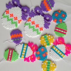 Easter eggs ornaments hama perler by galleripetz