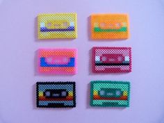 Cassettes hama beads mini by Soledad Hernandez