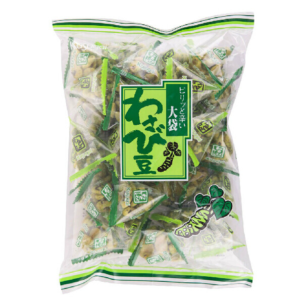 日本进口零食品 春日井 大包膨化芥末豆 青豆 蚕豆345g 2660