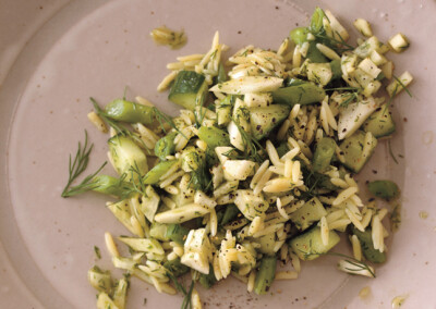 Orzo, Green Bean, and Fennel Salad with Dill Pesto