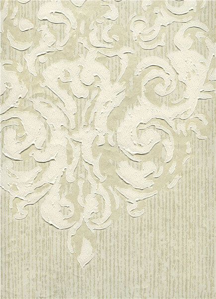 米灰色欧式团花环保墙壁纸图片-阳光无限壁纸