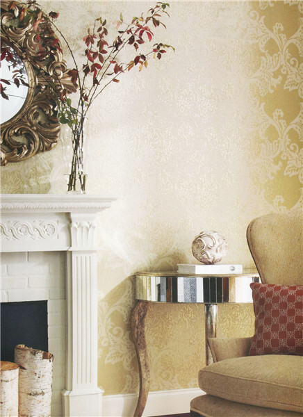 欧式风格卧室无纺布宫廷式花纹环保墙壁纸图片-阳光无限壁纸
