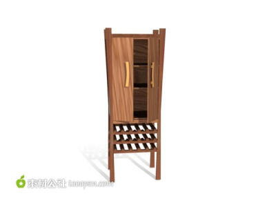实木家具柜子3D模型设计