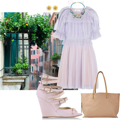 A fashion look from June 2014 featuring Chloé dresses, Chloé sandals and Chloé tote bags. Browse and shop related looks.