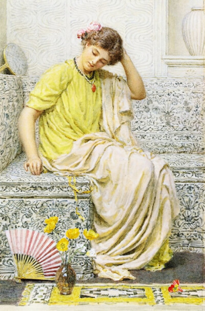 【油画】英国Albert Joseph Moore 的古典主义作品