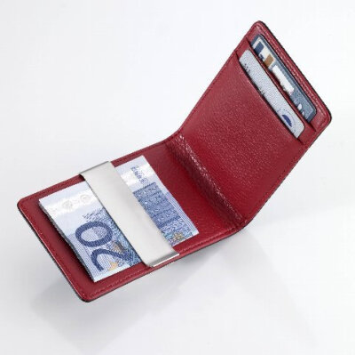  德国Troika 简约黑红零钱包卡包钱包 CCC32创意女男皮夹子