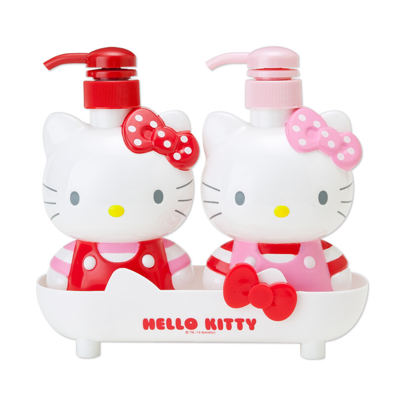 兔宝日本代购正品SanrioHello Kitty凯蒂猫洗发水护发素沐浴露瓶