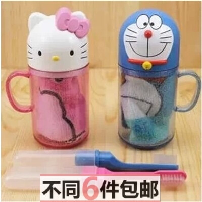 hello kitty卡通旅行套装 洗漱用品 便携式水杯+牙刷+毛巾三件套