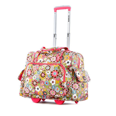 旅行袋 可叠拉杆包 大容量手提行李包 19寸短途旅游包 女