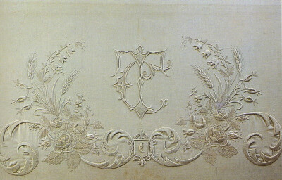 exquisite embroidered monogram