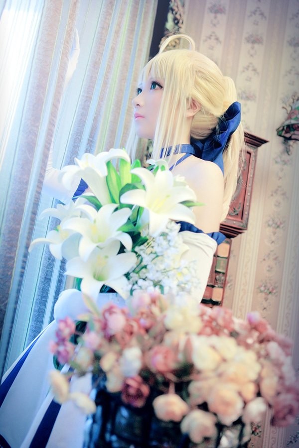 Saber礼服装Cosplay《命运之夜》欣赏