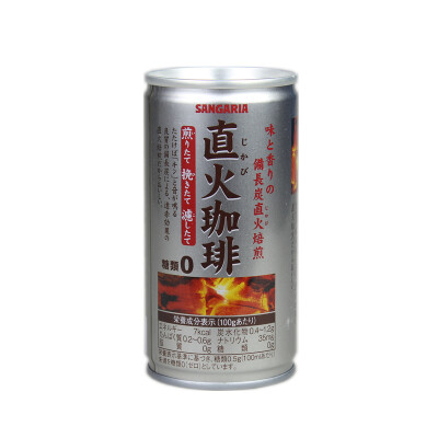 日本进口饮料 SANGARIA三佳利 直火咖啡185g 零糖 炭火焙煎4733