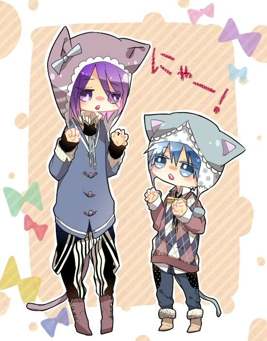 #紫黑#【黒バス】むらくろぐ 绘者：karu ID43750601「连结」www.pixiv.net/member_illust.php?mode=medium&amp;amp;illust_id=43750601