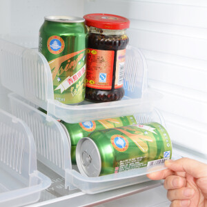 日本进口 inomata冰箱收纳筐 可叠加式收纳篮 冰箱整理蓝 储物篮