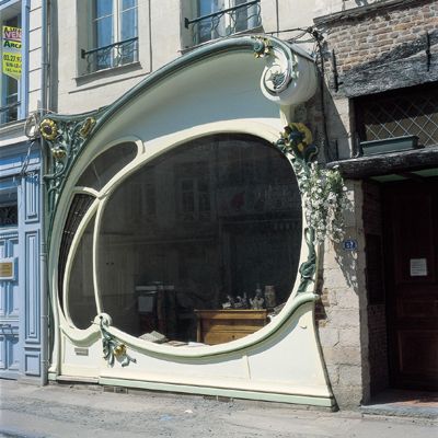 Art Nouveau façade in the Northern French town of Douai