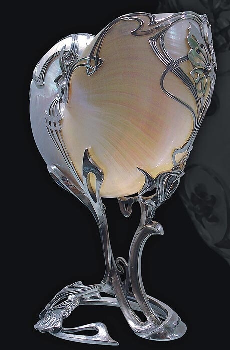 Art Nouveau Nautilus Shell in silver. - 高清图片，堆糖，美图壁纸兴趣社区