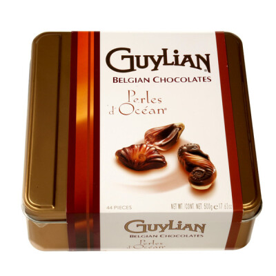 原装进口 比利时Guylian吉利莲金贝壳巧克力礼盒铁盒装500g