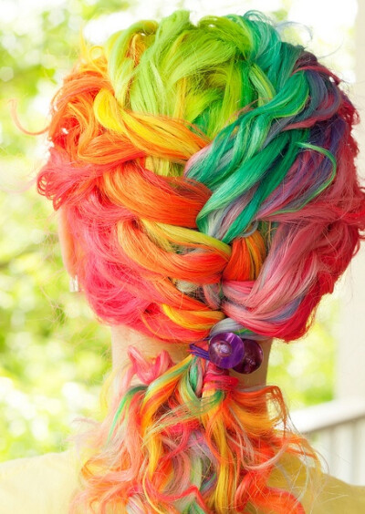 Rainbow hair