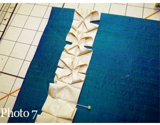 Origami fabric ruffle tutorial