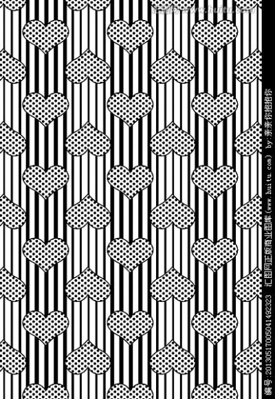 几何爱心形线条素材