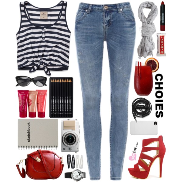 A fashion look from May 2014 featuring Hollister Co. tops, Fahrenheit sandals and Incase tech accessories. Browse and shop related looks.