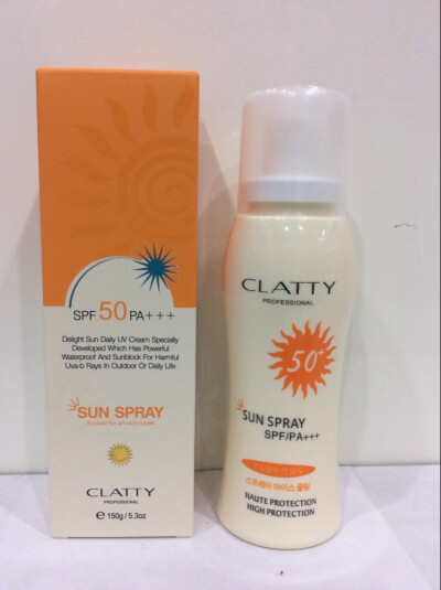 韩国 CLATTY可蕾蒂 美白清爽防晒喷雾SPF50PA+++150ML 美白防晒