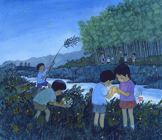 那些回不去的旧时光上春夏小学语文课本的即视感丨日本插画家竹中俊裕